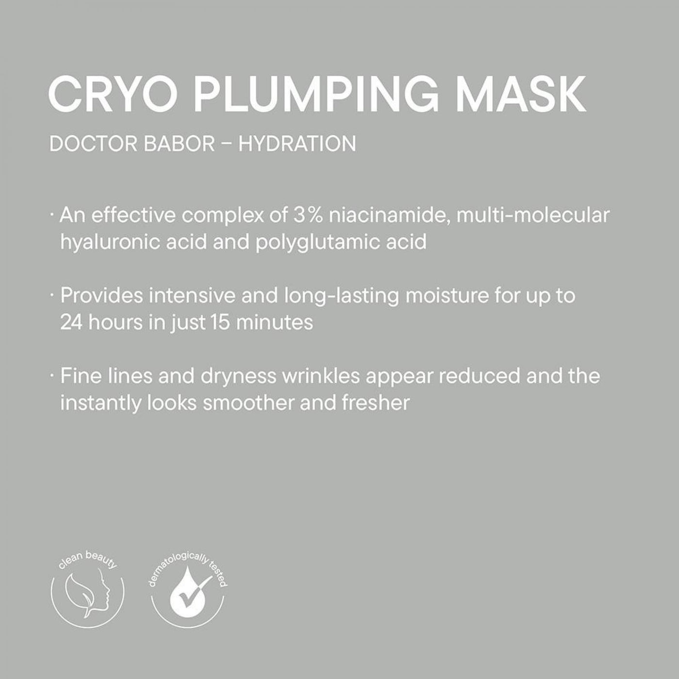 DOCTOR BABOR | HYDRATION | Cyro Plumping Mask