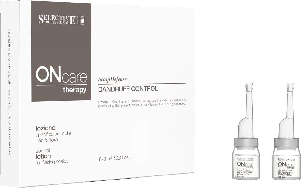 Selective On Care Therapy | SCALP DEFENSE Dandruff Control Lotion | 8 x 8 ml